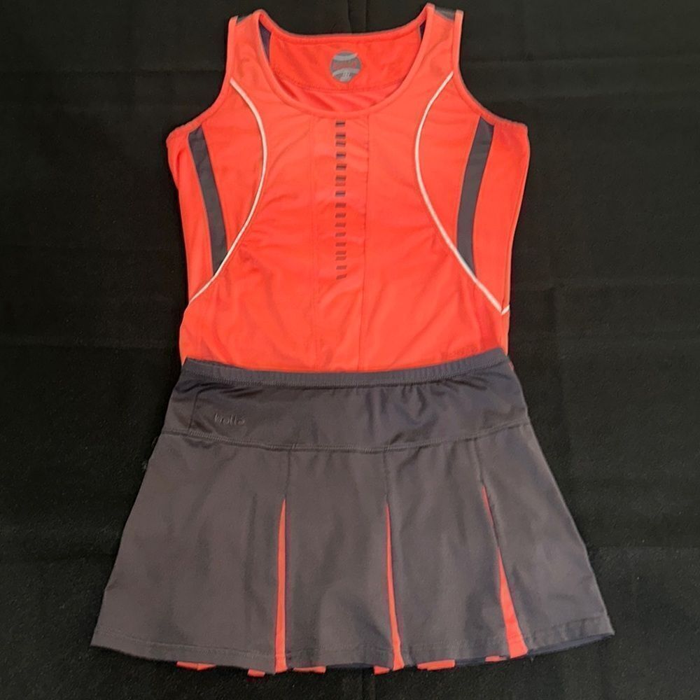 Bollé Orange and Pewter Activewear Set Size Small